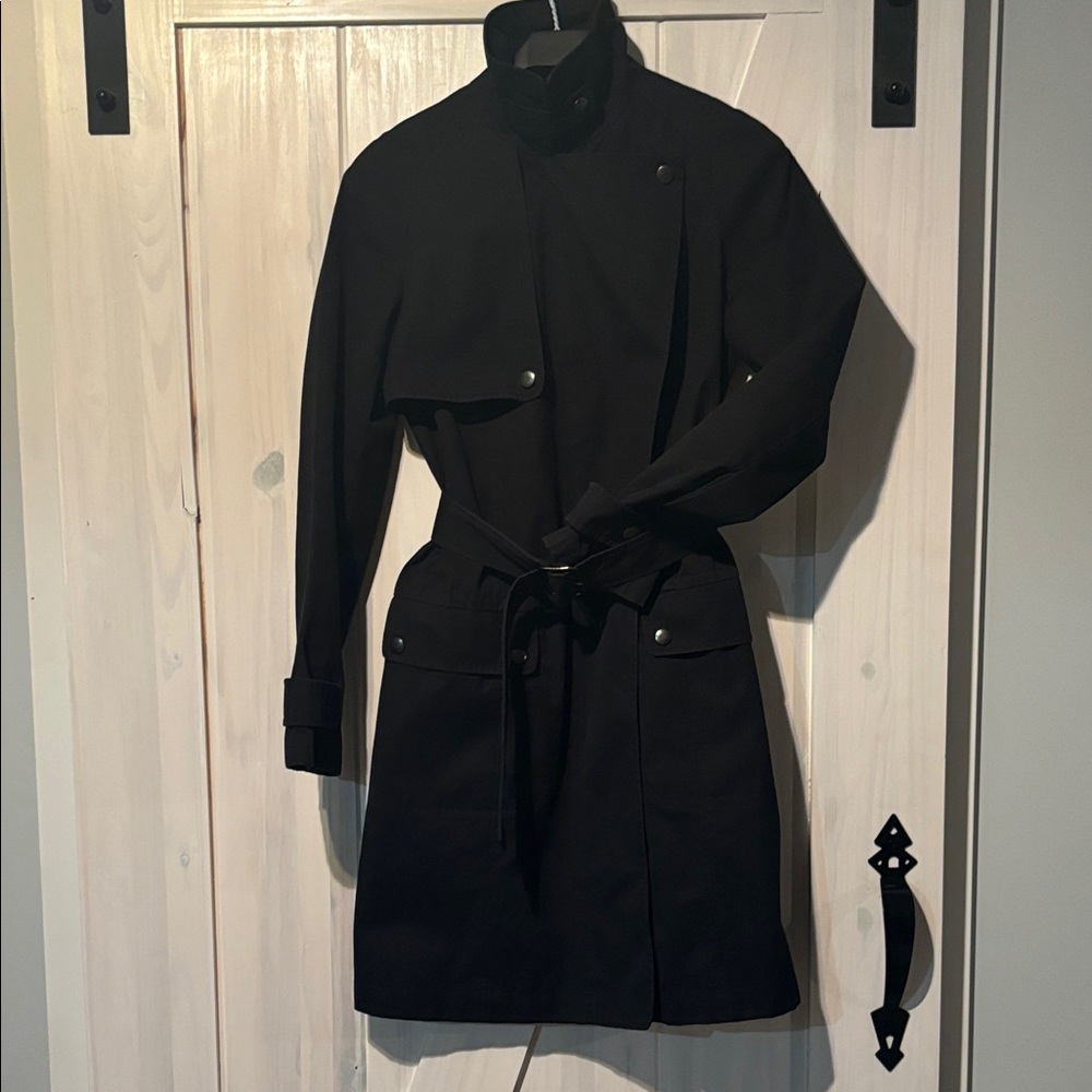 French Connection Black Trench Coat
